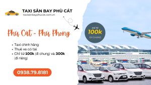 Taxi sân bay Phù Cát về thị trấn Phú Phong huyện Tây Sơn